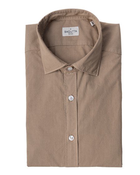 Shop BAGUTTA  Camicia: Bagutta camicia in lino.
Colletto piccolo.
Maniche lunghe.
Slim fit.
Fabbricato in Albania.. BERLINO EBLT 11041-074